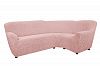 Еврочехол Чехол на классический угловой диван Микрофибра Пепельно-розовый